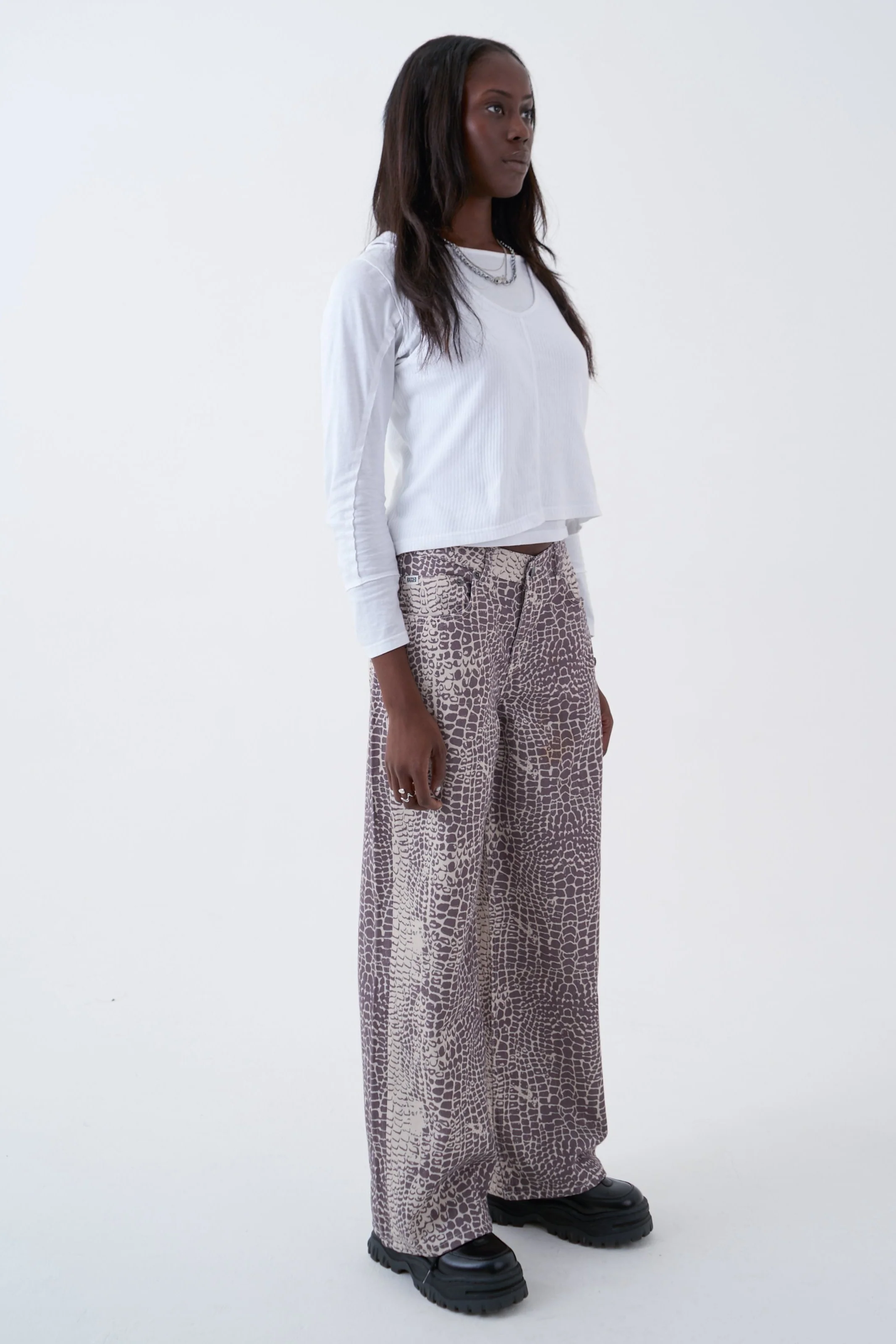 Bite Croc Print Release Jeans - Image 3