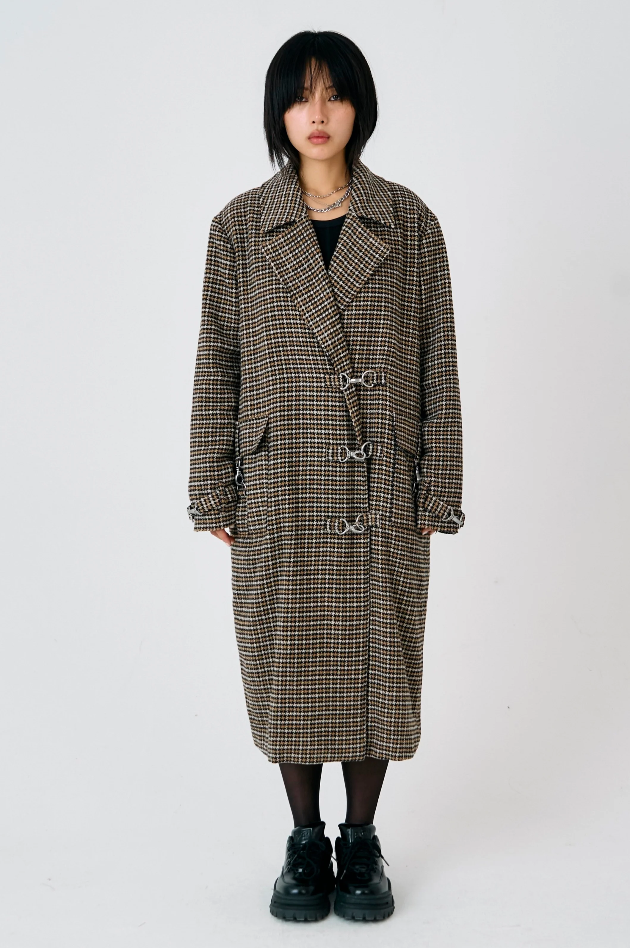 Dale Houndstooth Check Coat - Image 4