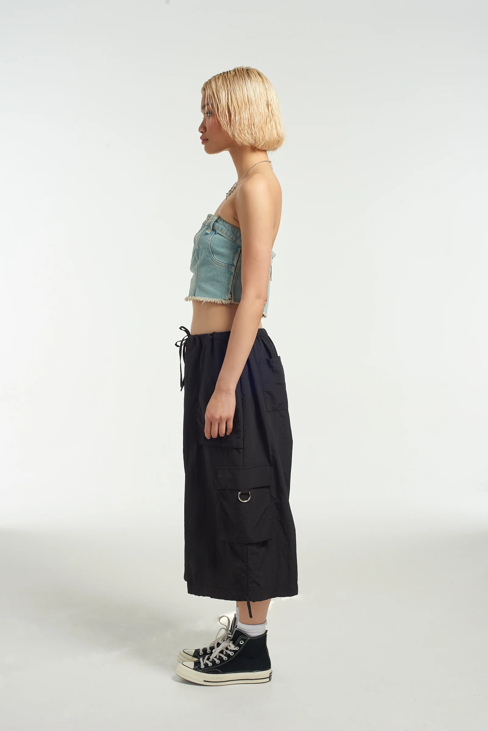 Roxy Denim Corset Top Blue - Image 4