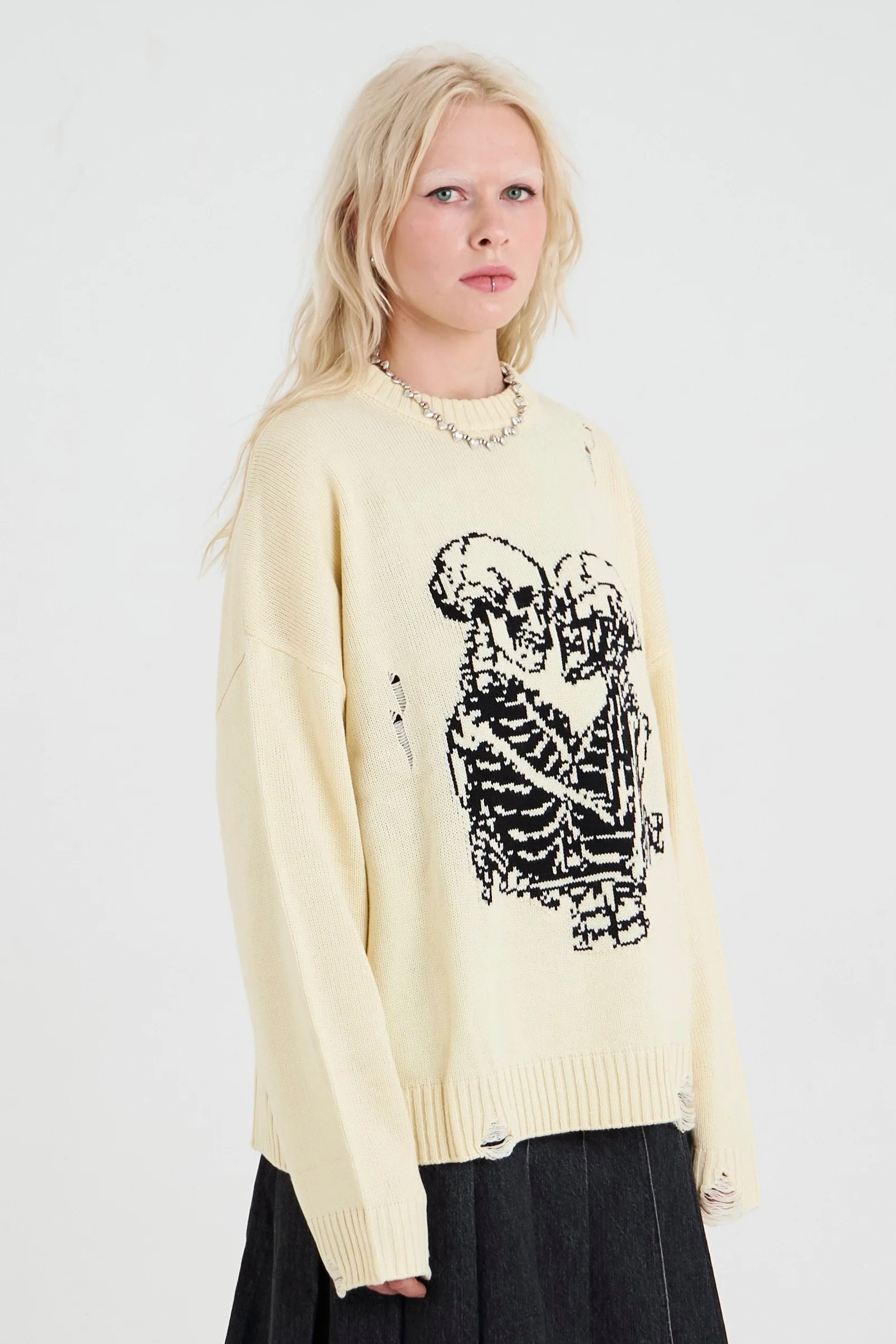 Everlasting Distressed Skeleton Knit - Image 4