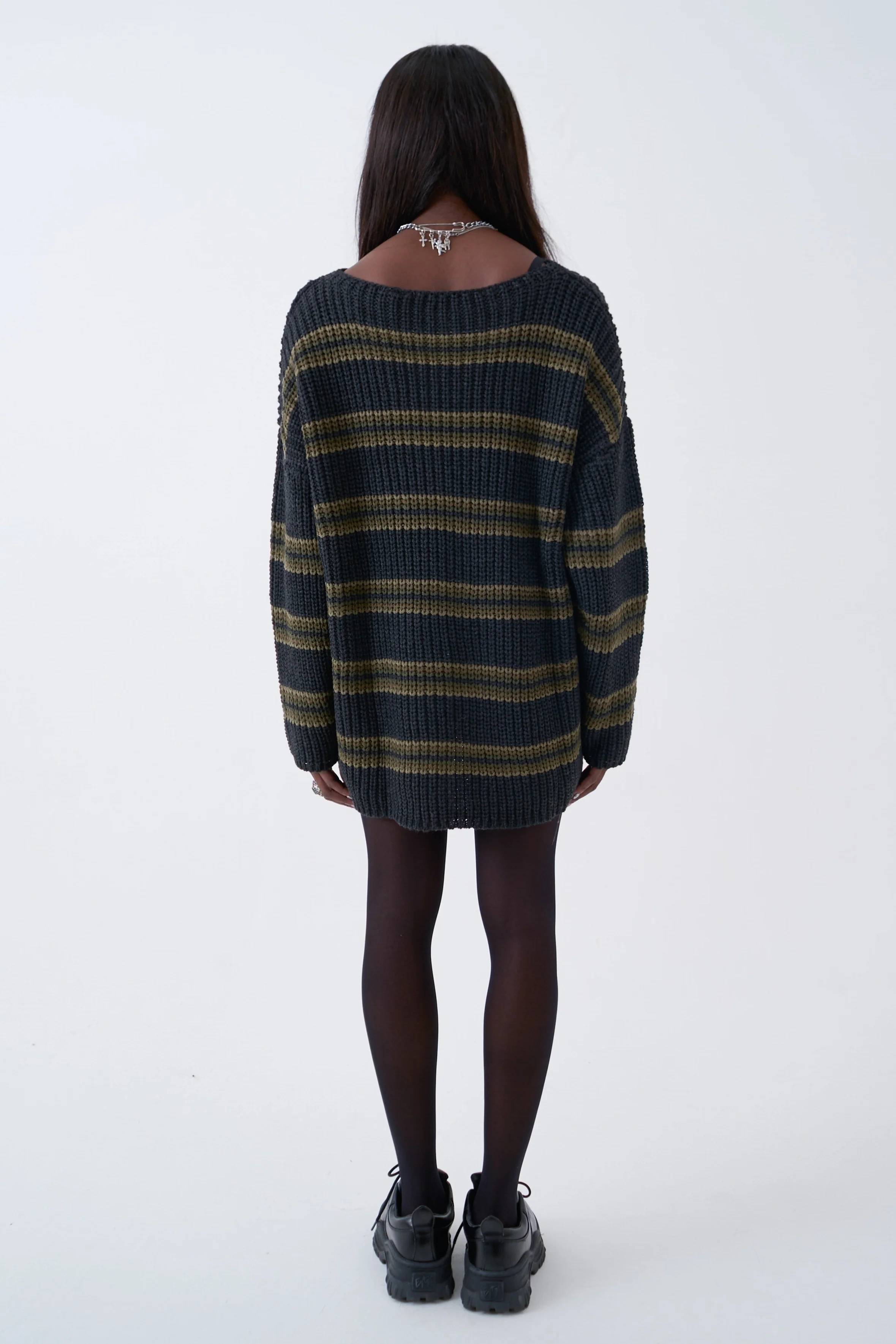 Idol Stripe Knit Dress - Image 4