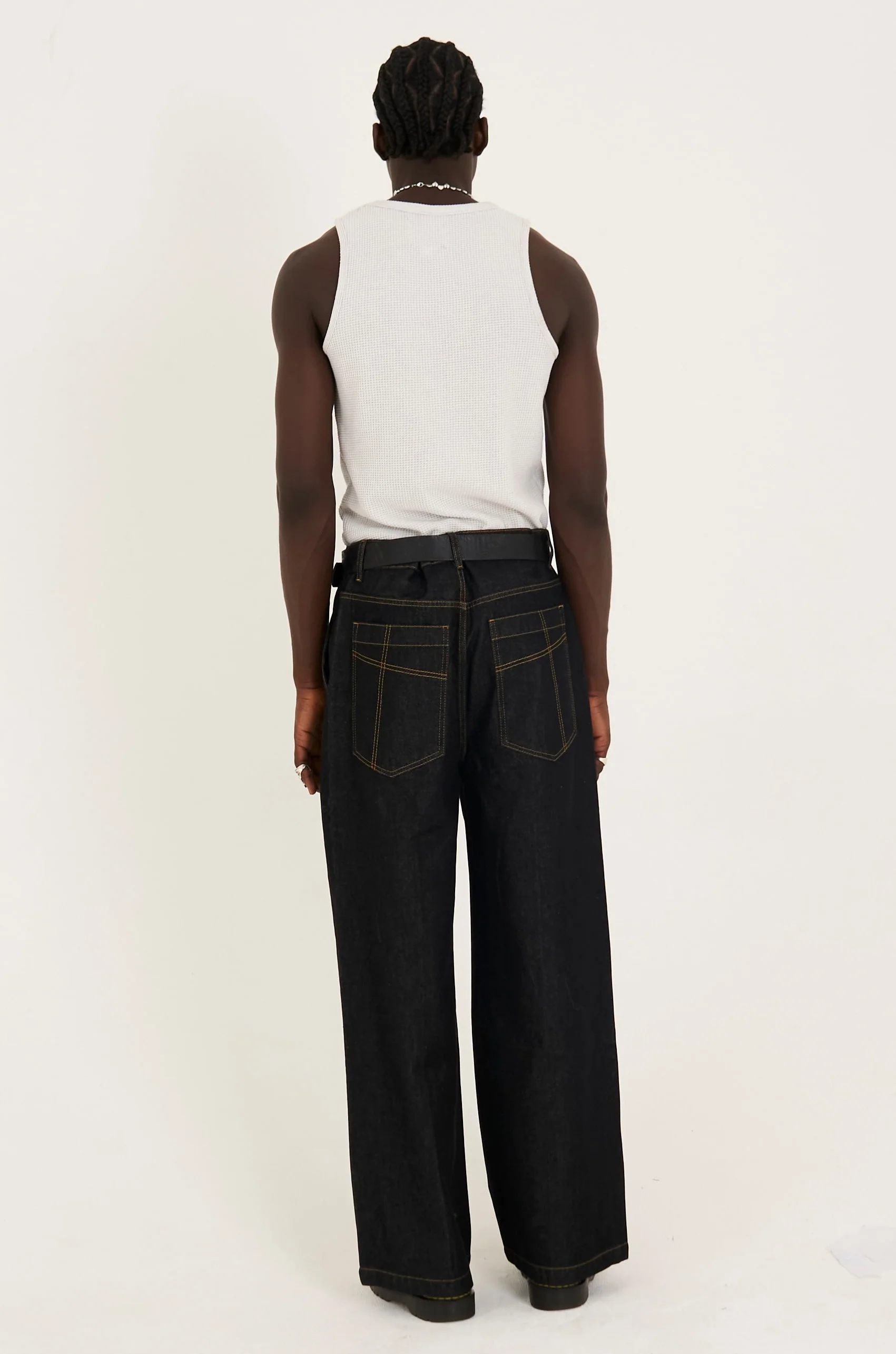 Outcast Pleated Wide Leg Jeans - Image 6
