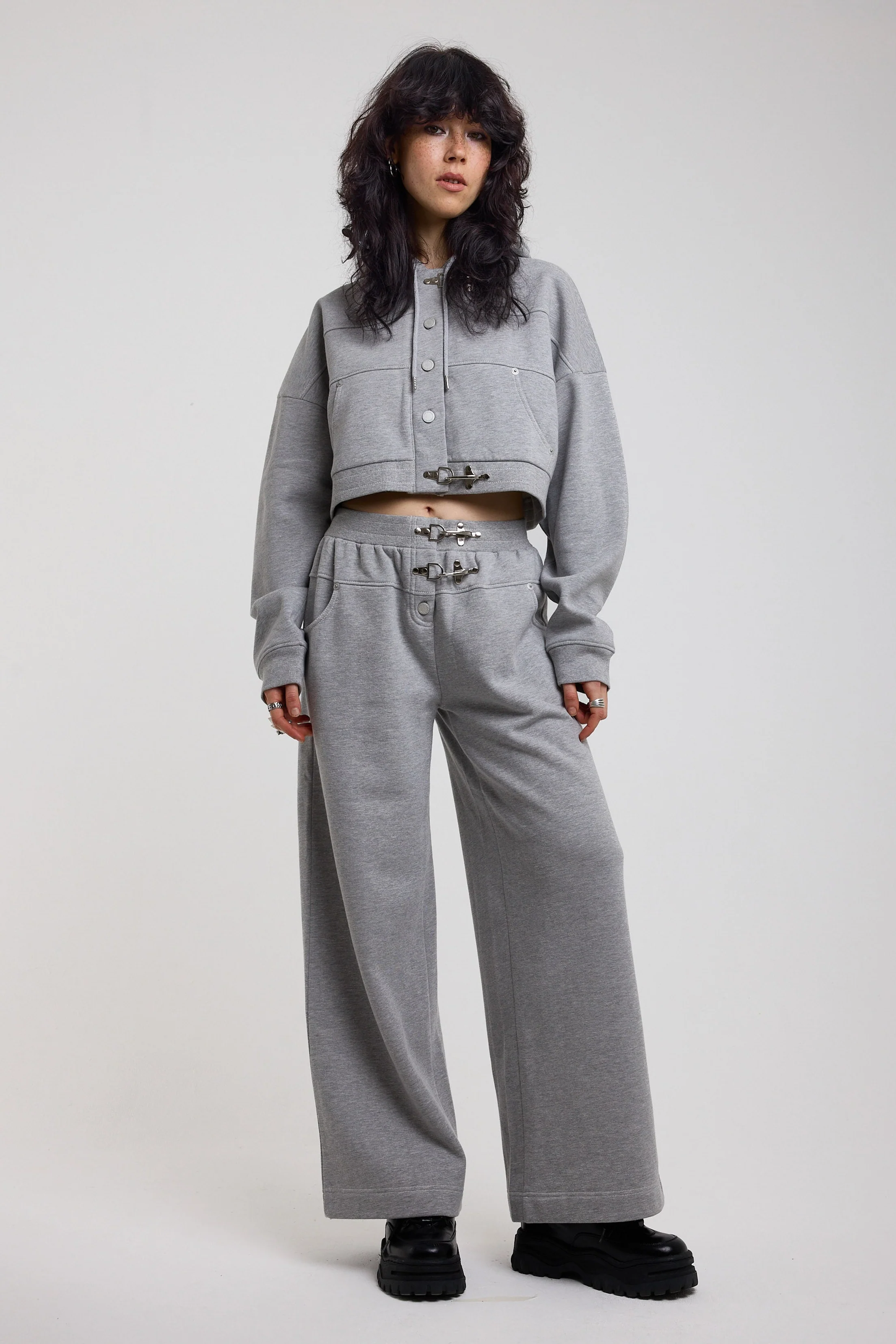 Pursuit Hardware Clasp Wide Leg Sweatpants - Image 3