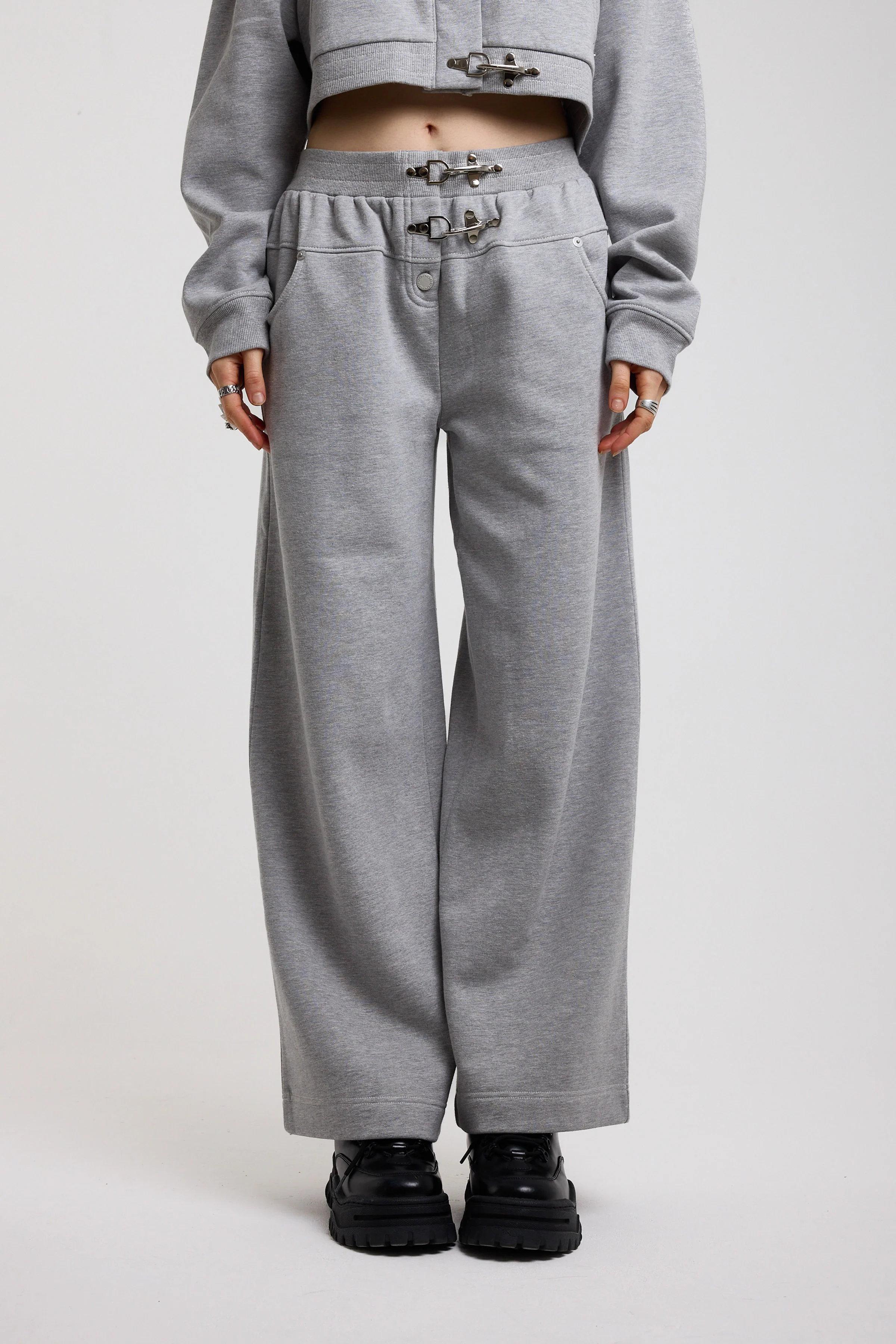 Pursuit Hardware Clasp Wide Leg Sweatpants - Image 6