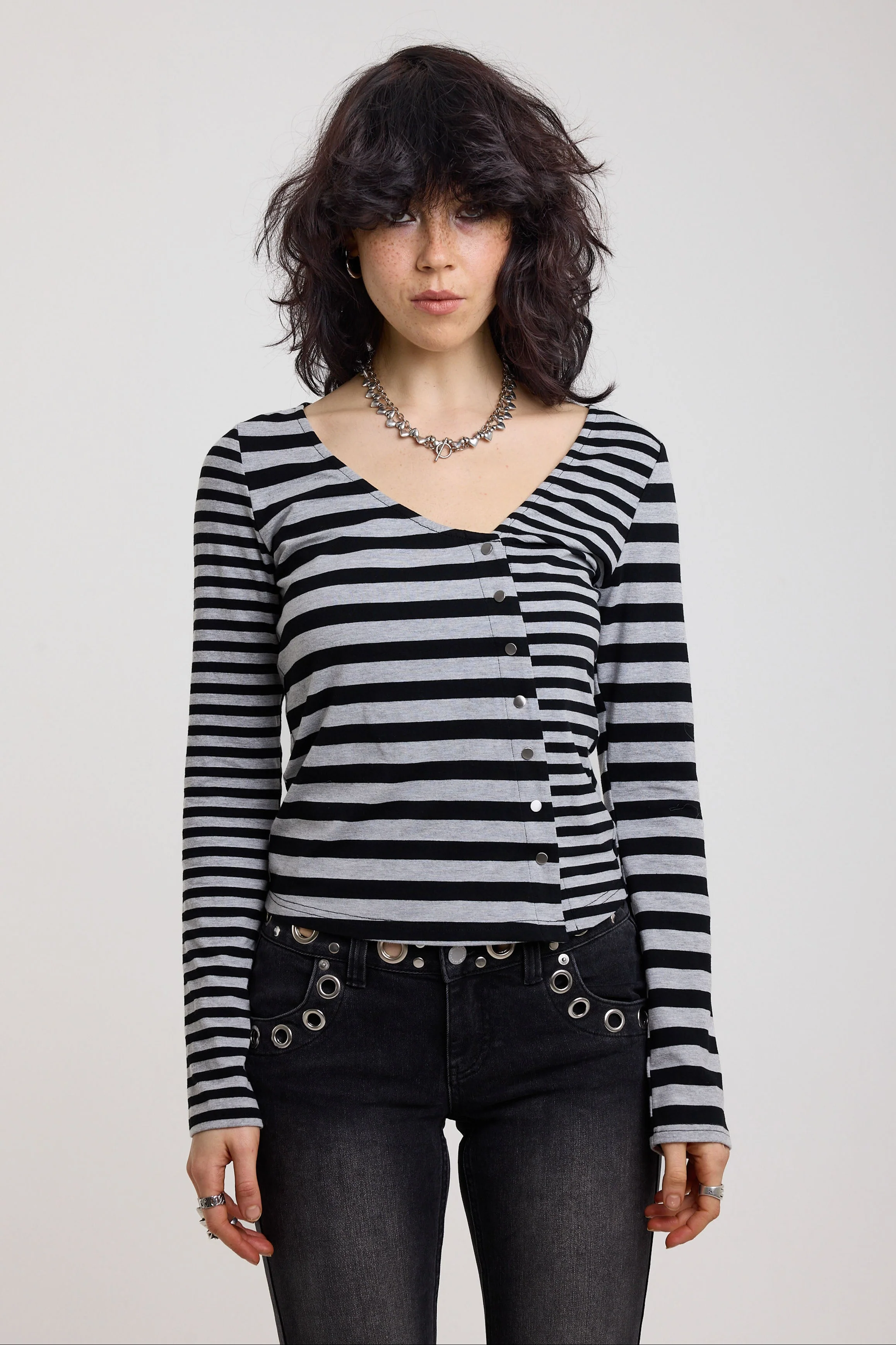 Tally Mixed Stripe Long Sleeve Top - Image 7