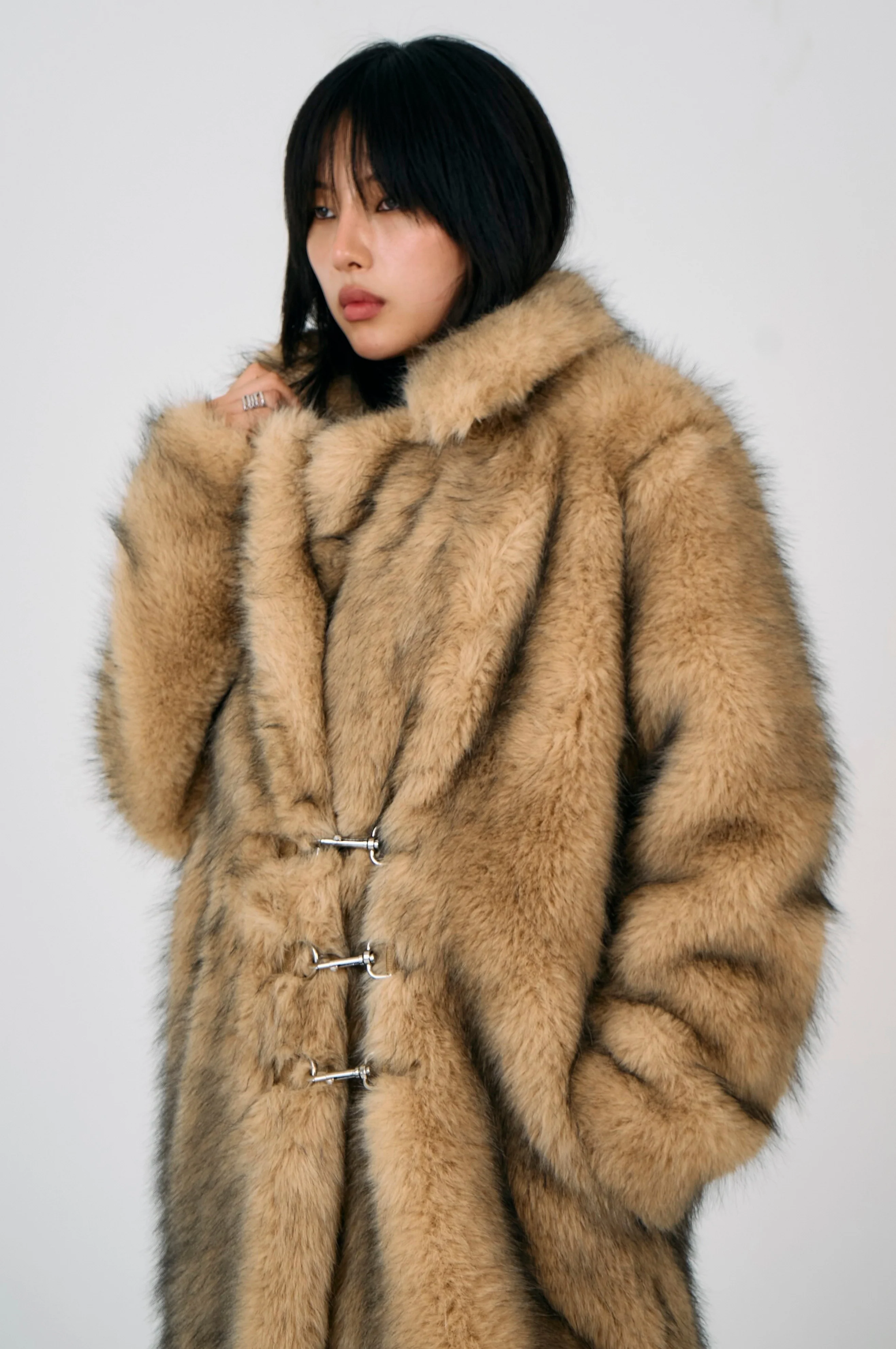Tara Faux Fur Maxi Coat - Image 4