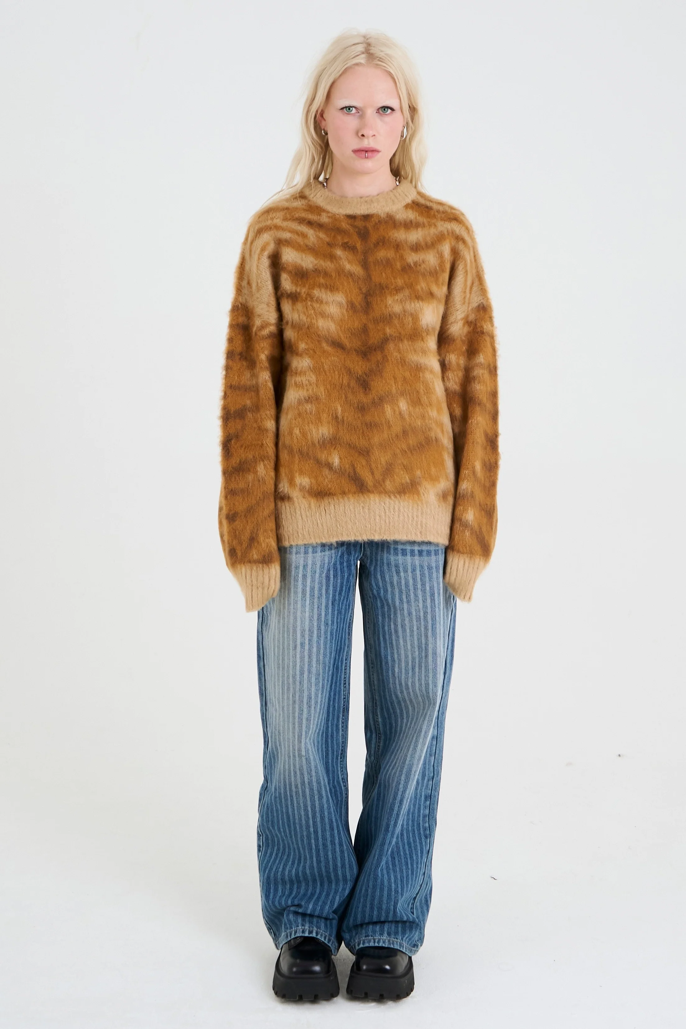 Tiger Print Relaxed Knit - Image 3