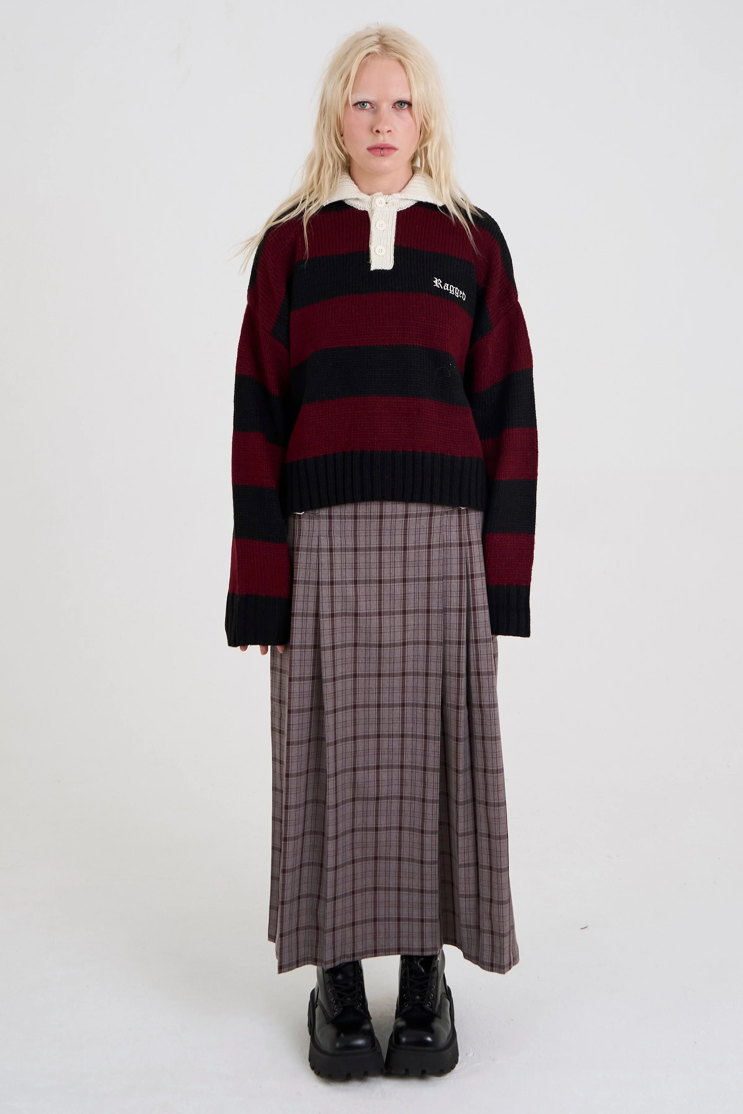 Trophy Stripe Skull Rugby Knit - Image 4