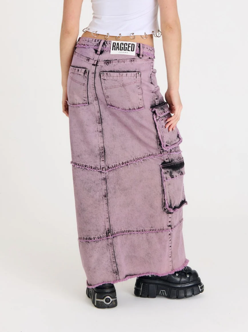 Vortex Denim Combat Maxi Skirt - Image 5